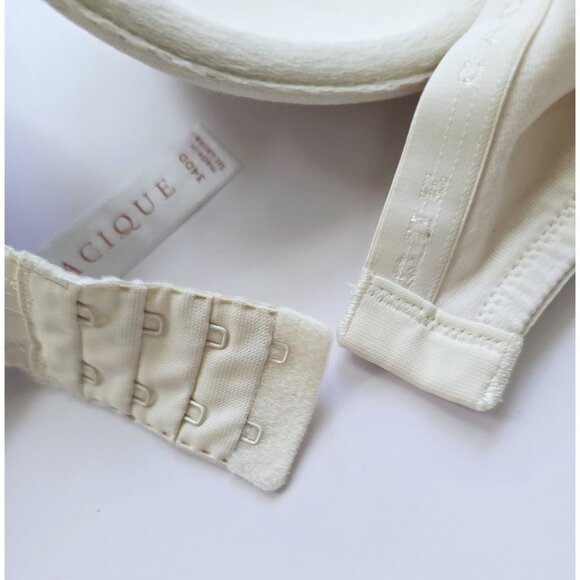 Cacique Cotton Blend Lightly Lined Underwire Beige Molded Bra 34DD - Picture 6 of 10